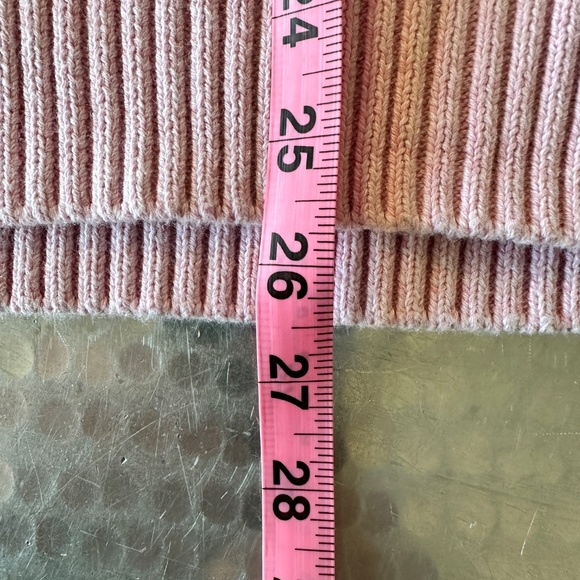 Brooks Bros. Cable V-Neck Sweater – L (Pink with Blue/White Detail) - Picture 4 of 6